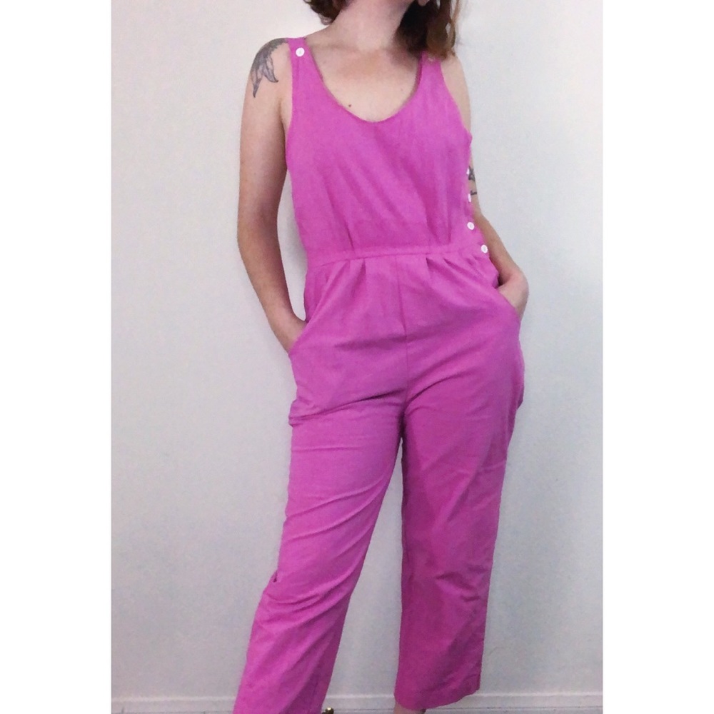 Perfect 80s/90s Vintage Hot Pink Jumpsuit/Overalls